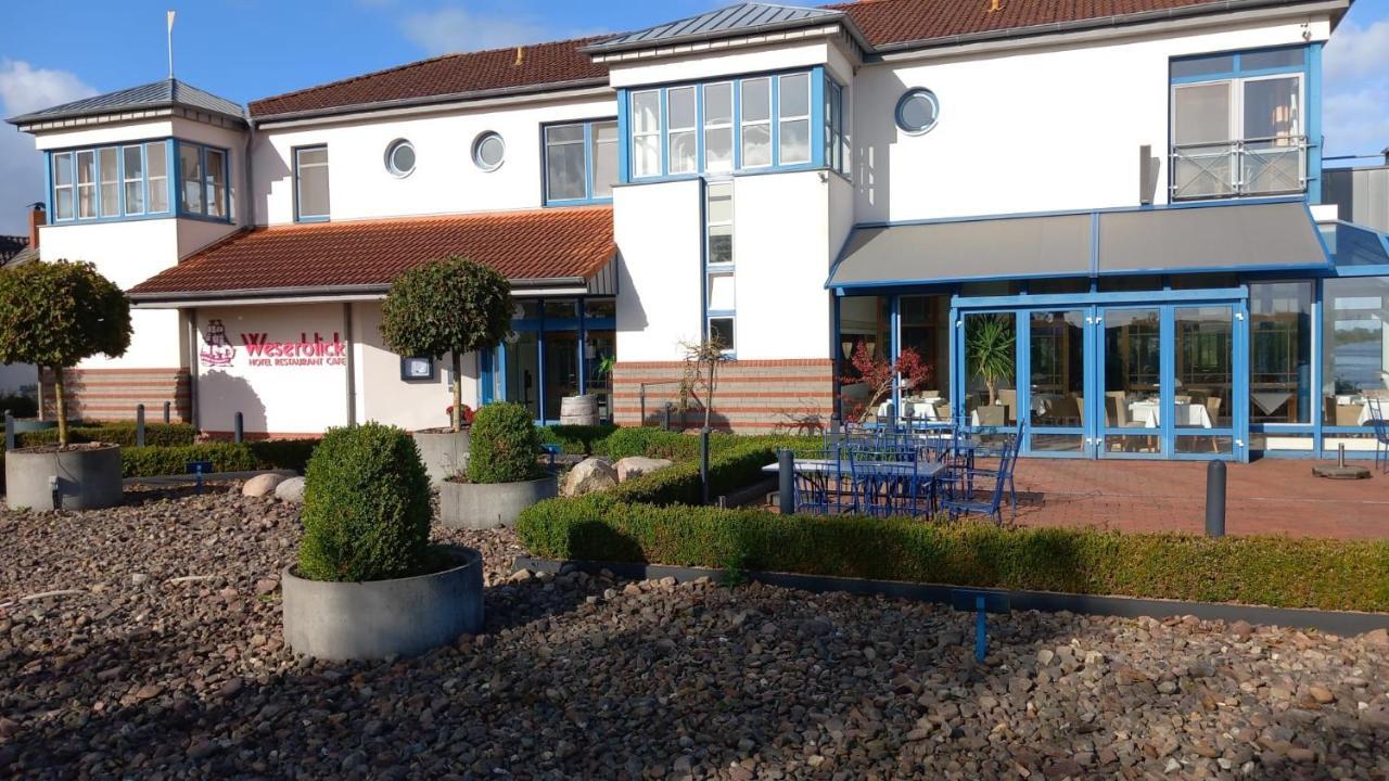 Gaestehaus Weserblick Am Weser-Sandstrand Berne Exterior foto